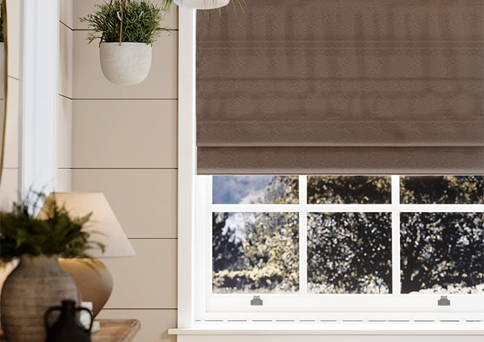 Lucerne Faux Silk, Truffle Brown - Twist&Fit Roman Blind - Image 5